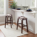 Linon Ian Brown Cow Print Bar Stool