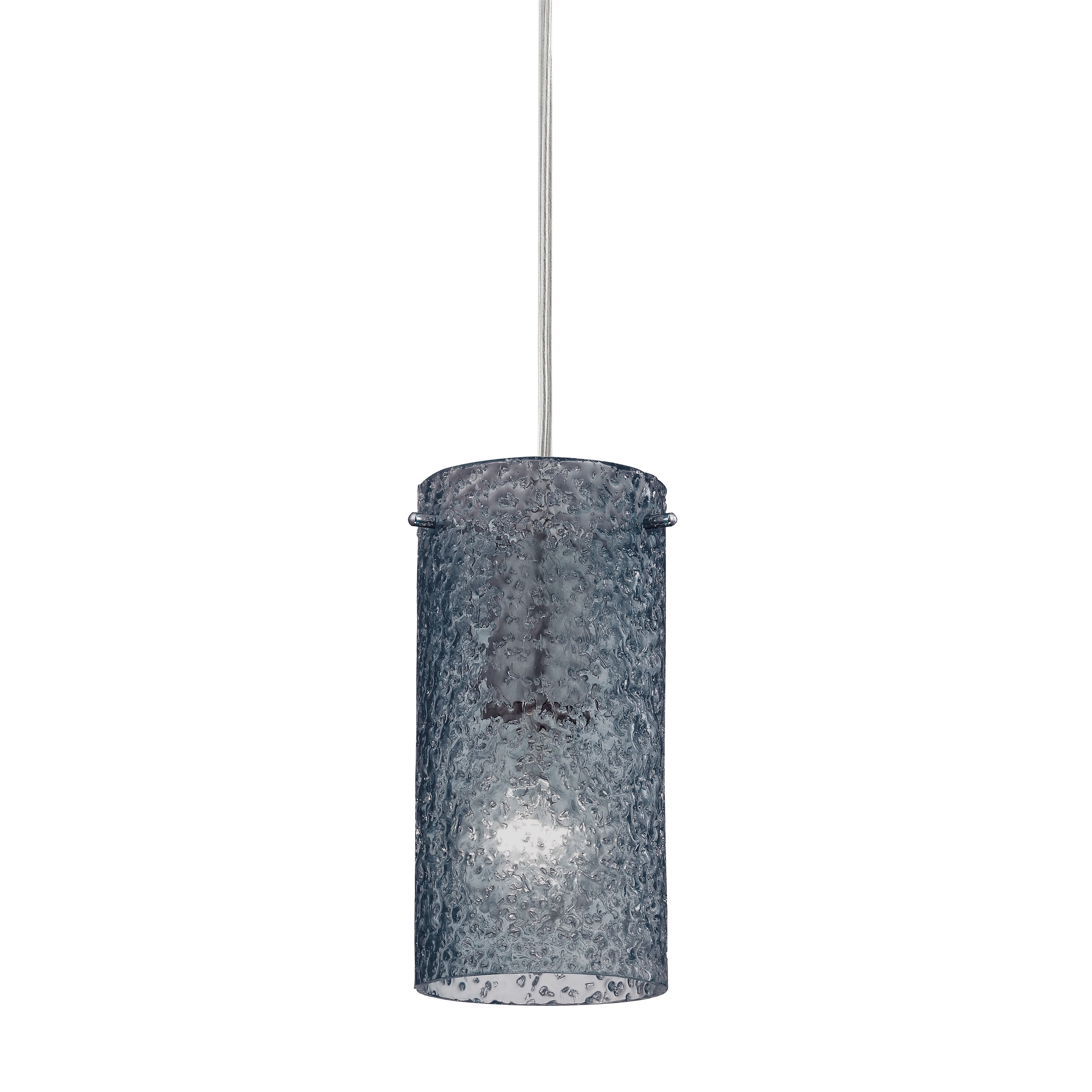 Ice Fragments 5 Inch Wide 1 Light Pendant In Satin Nickel 5In W X 5In D X 8In H