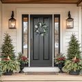 Iced Hydrangeas Blueberries And Foliage Artificial Christmas Wreath 26 Inch Unlit