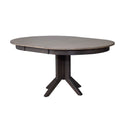 Iconic Furniture Company Antiqued Grey Stone Black Stone Round Dining Table