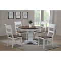 The Gray Barn Spinney 5 Piece Dining Set In Distressed Cocoa Brown And Cotton White