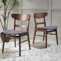 Carson Carrington Ballerup Mid Century Fabric Dining Chair Set Of 2
