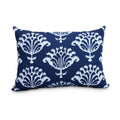 Ikat 14 X 20 Inch Navy Blue Decorative Outdoor Throw Pillow