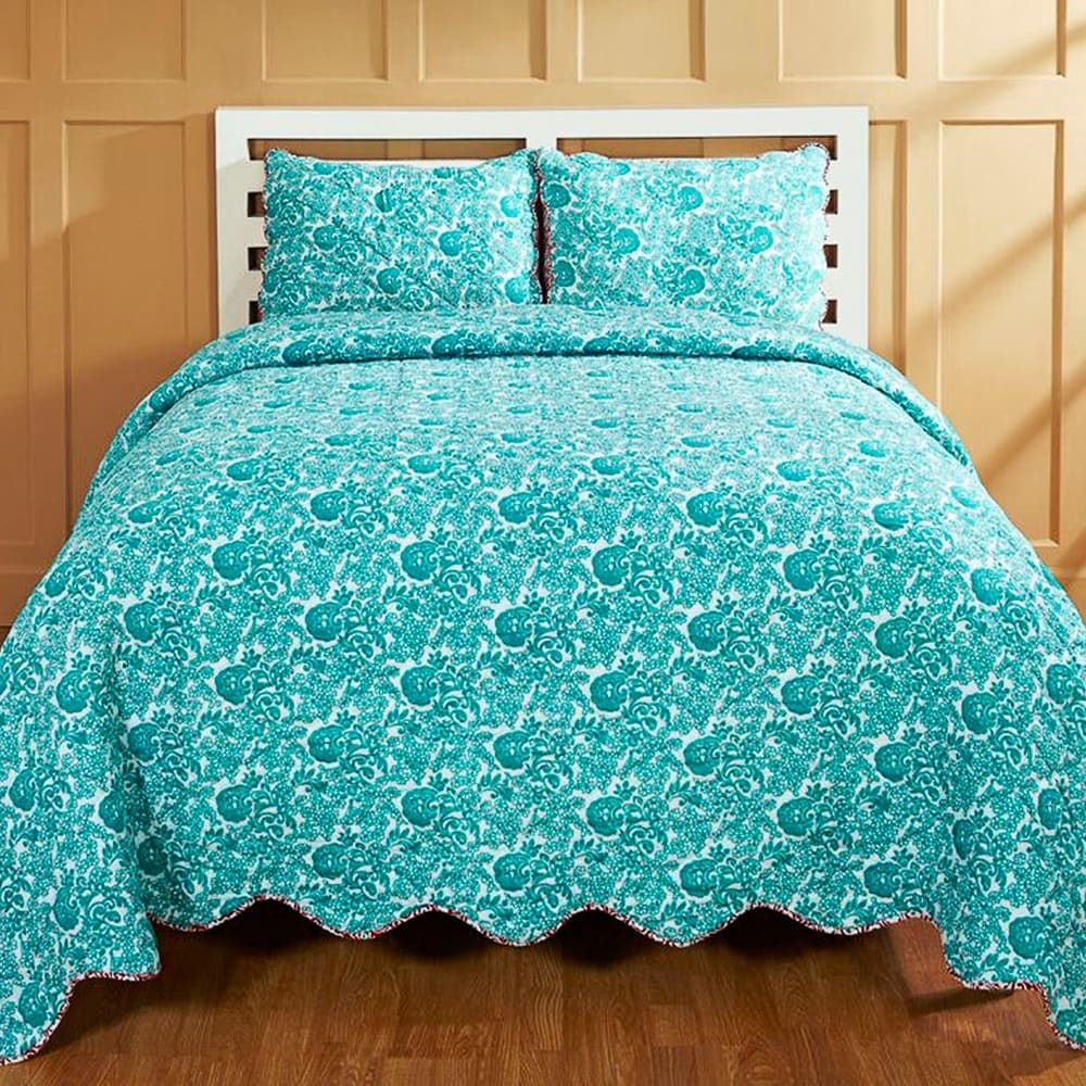 Ilda 3 Piece Quilt Set Teal