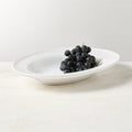 Iliana White Stoneware Round Serving Platter
