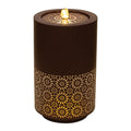 Illuminated Cut Out Metal Round Fountain 21 H