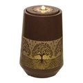 Illuminated Cut Out Metal Tree Pattern Fountain 21 H