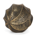 Imani Large Small Sculptural Textured Antiqued Gold Metal Decorative Orb Object