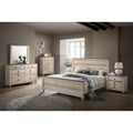 Imerland Contemporary White Wash Finish 5 Piece Bedroom Set King
