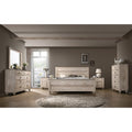 Imerland Contemporary White Wash Finish 6 Piece Bedroom Set Queen