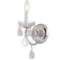 Imperial 1 Light Clear Crystal Chrome Sconce 4.75 W X 13.5 H X 7 D