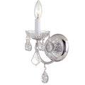Crystorama Imperial Collection 1 Light Polished Chrome Swarovski Spectra Crystal Wall Sconce
