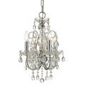 Imperial 4 Light Clear Crystal Chrome Mini Chandelier 12 W X 18 H