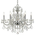 Imperial 6 Light Chrome Crystal Chandelier