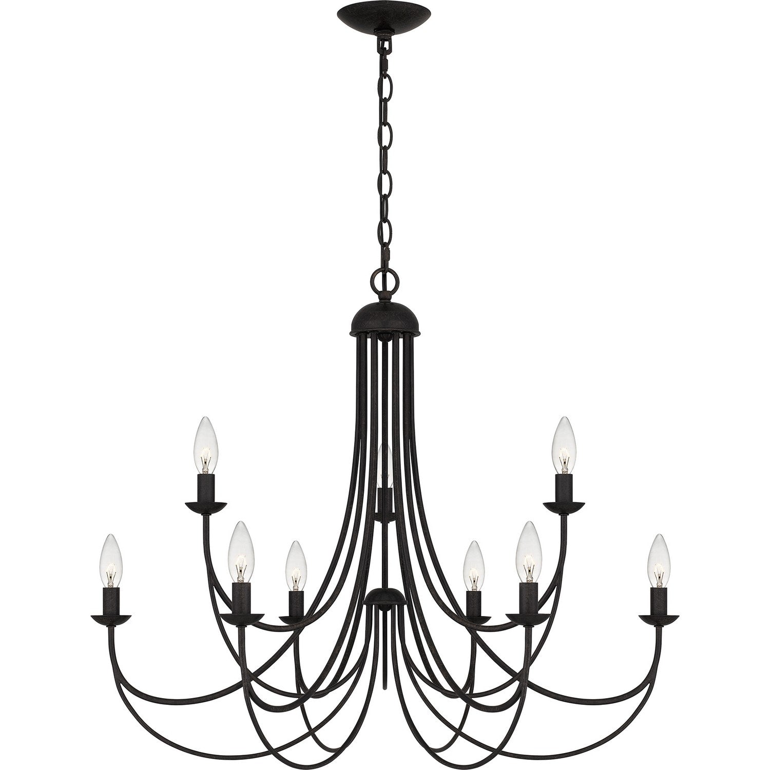 Imperial Bronze Nine Light Chandelier From The Mirren Collection