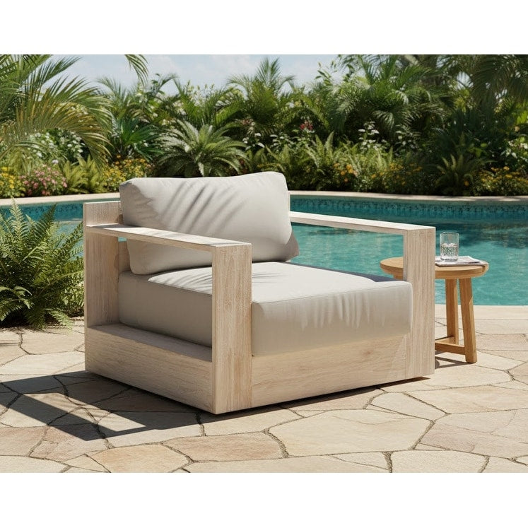 Imperial Grove Outdoor Solid Teak Wood Revolving Chair