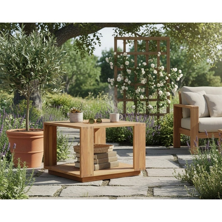 Imperial Grove Teak Outdoor End Table Stylish Durable
