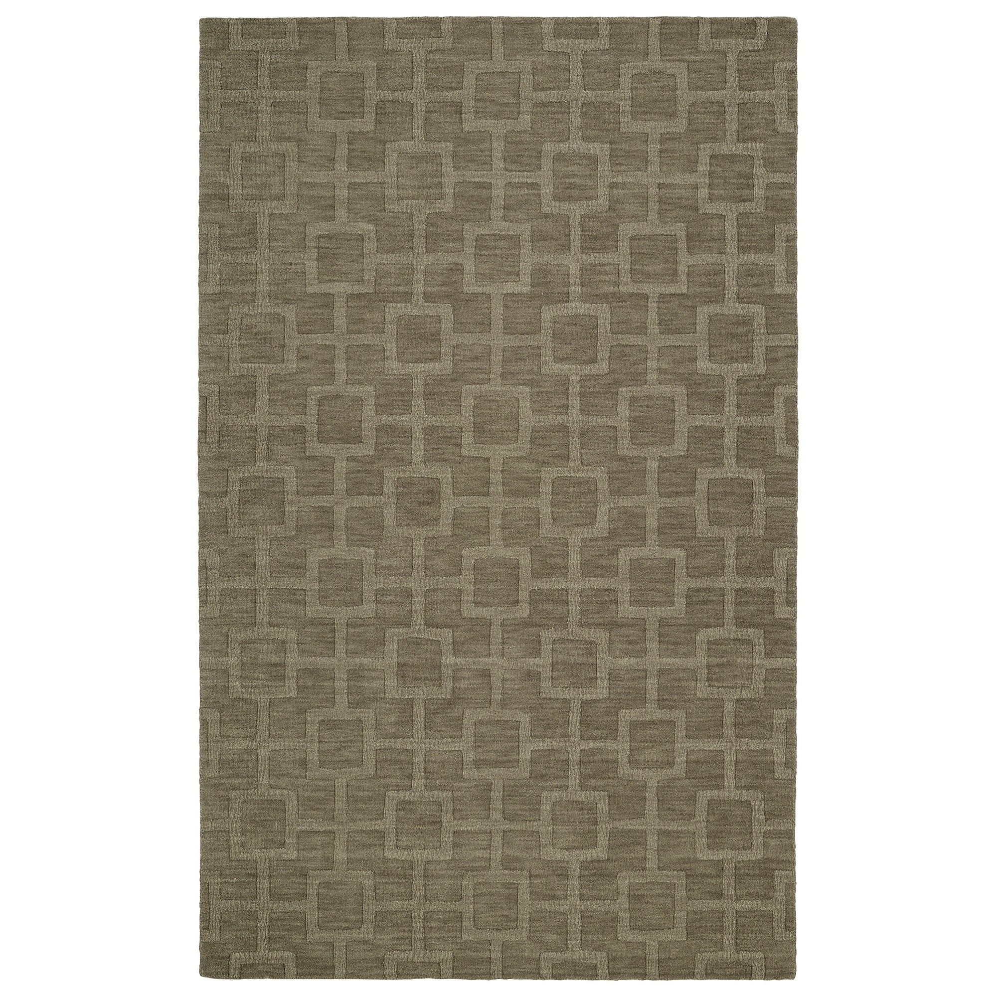 Trends Taupe Geo Wool Rug 96 X 136