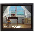 In Progress By Karen Hollingsworth Black Floater Framed Canvas Giclee Art 20 In H X 26 In W Ready To Hang