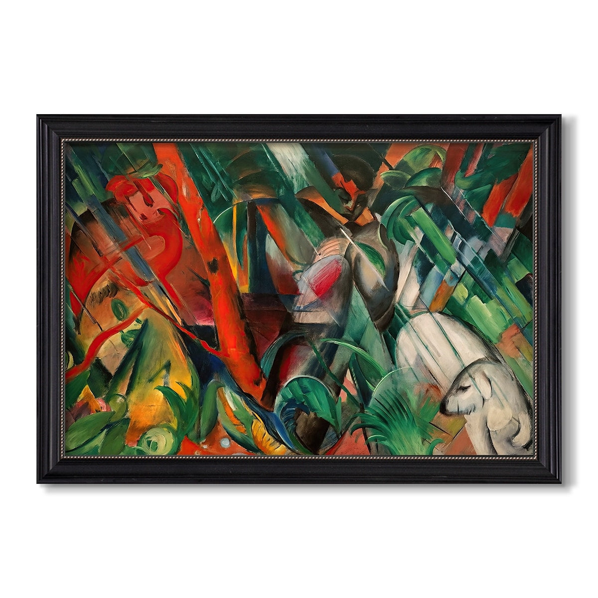 In The Rain 1912 Franz Marc Custom Framed Canvas