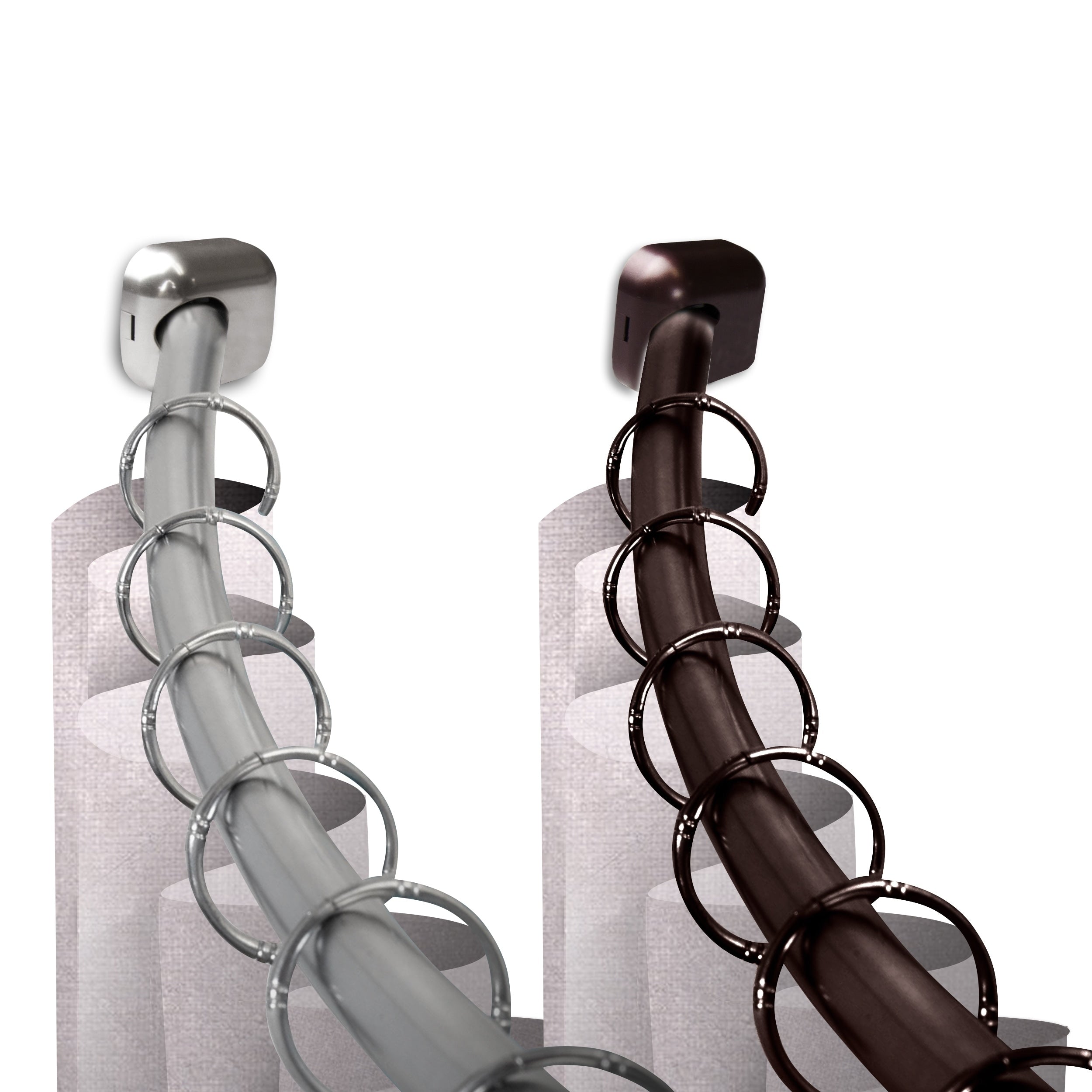 Instyledesign 1 Curved Shower Curtain Rod 41 72