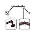 Instyledesign 1 Inch Pipe Style Bay Curtain Rod N A