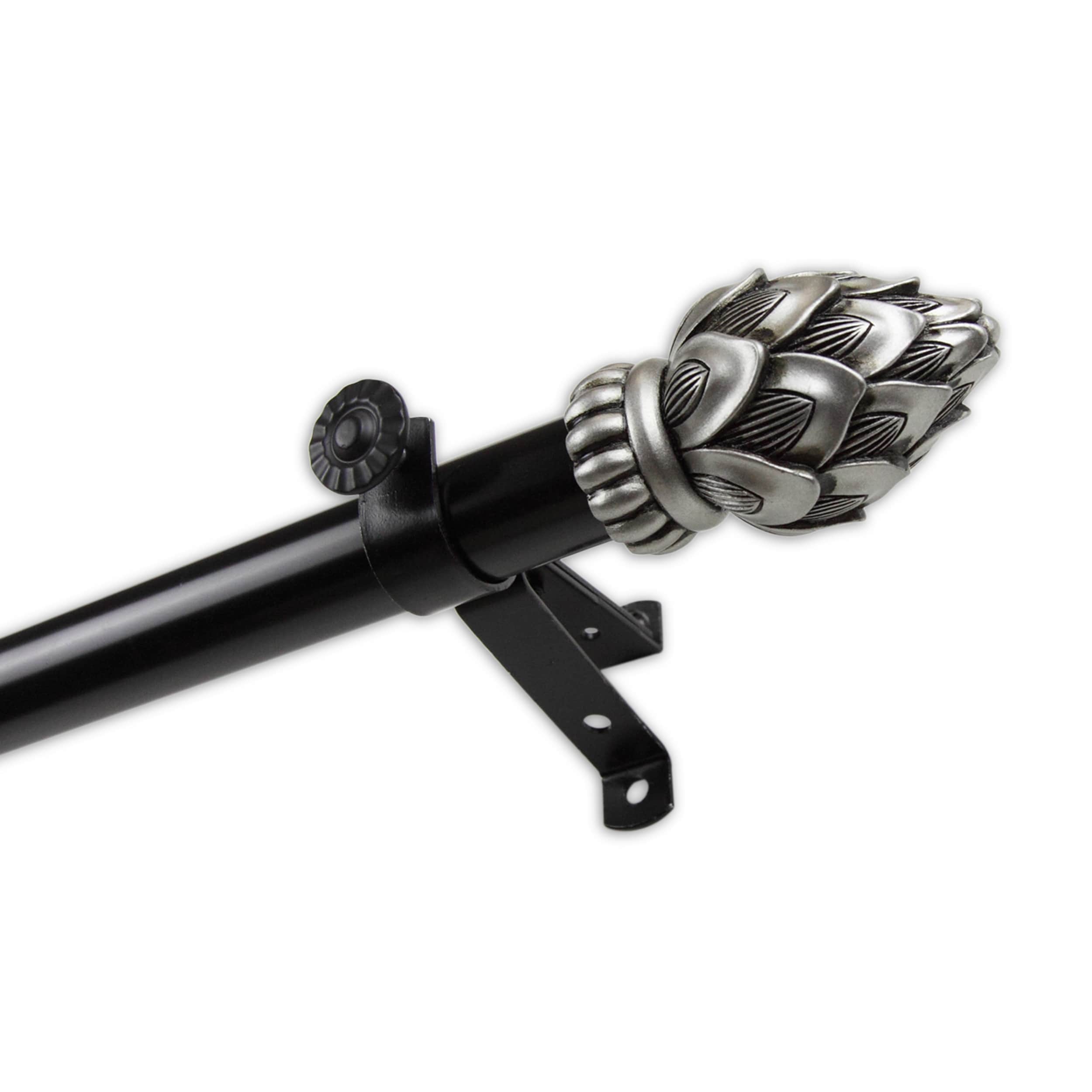 Instyledesign 13 16 Two Tone Ornate Collection Curtain Rod