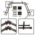 Instyledesign 5 8 Inch Double Bay Curtain Rod 20 36 38 72