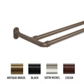 Instyledesign 5 8 Inch Double Blackout Curtain Rod