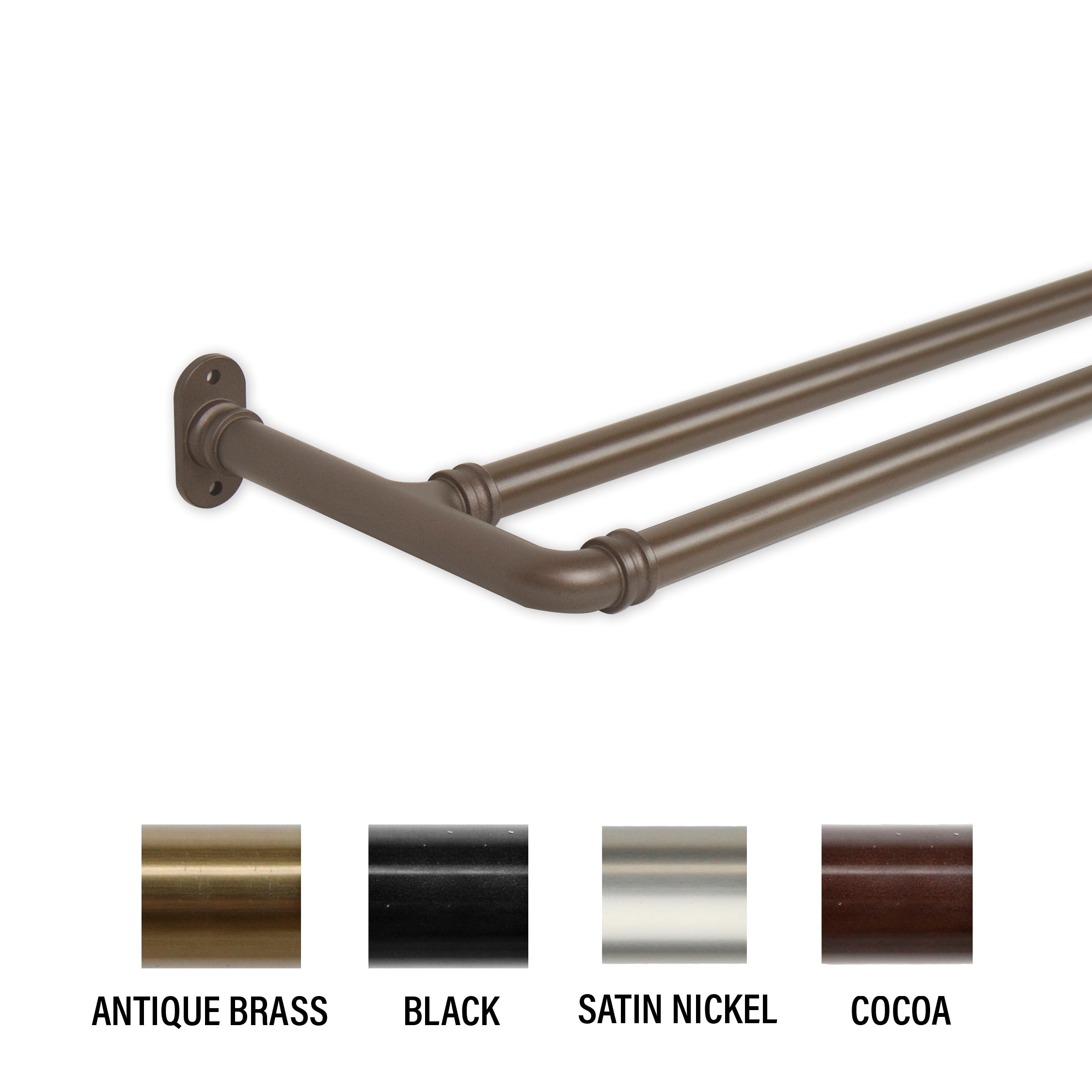 Instyledesign 5 8 Inch Double Blackout Curtain Rod