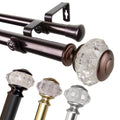 Instyledesign Adeline 1 Inch Diameter Adjustable Double Curtain Rod