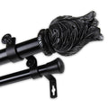 Instyledesign Artemis 1 Inch Diameter Adjustable Double Curtain Rod