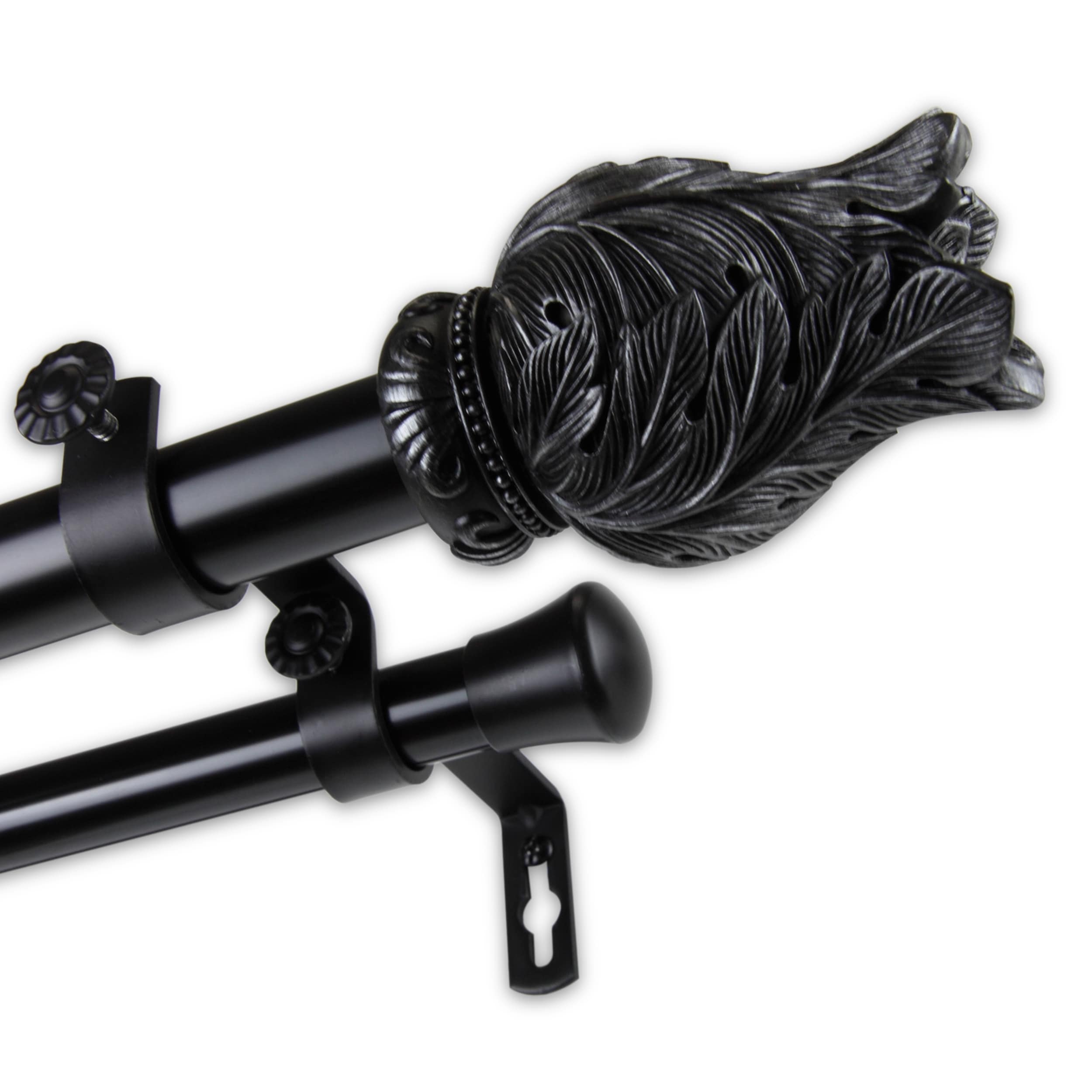 Instyledesign Artemis 1 Inch Diameter Adjustable Double Curtain Rod
