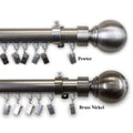 Instyledesign Ball Cordless Traverse Curtain Rod 36 72 Inch 36 72