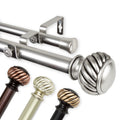 Instyledesign Barta 1 Inch Diameter Adjustable Double Curtain Rod