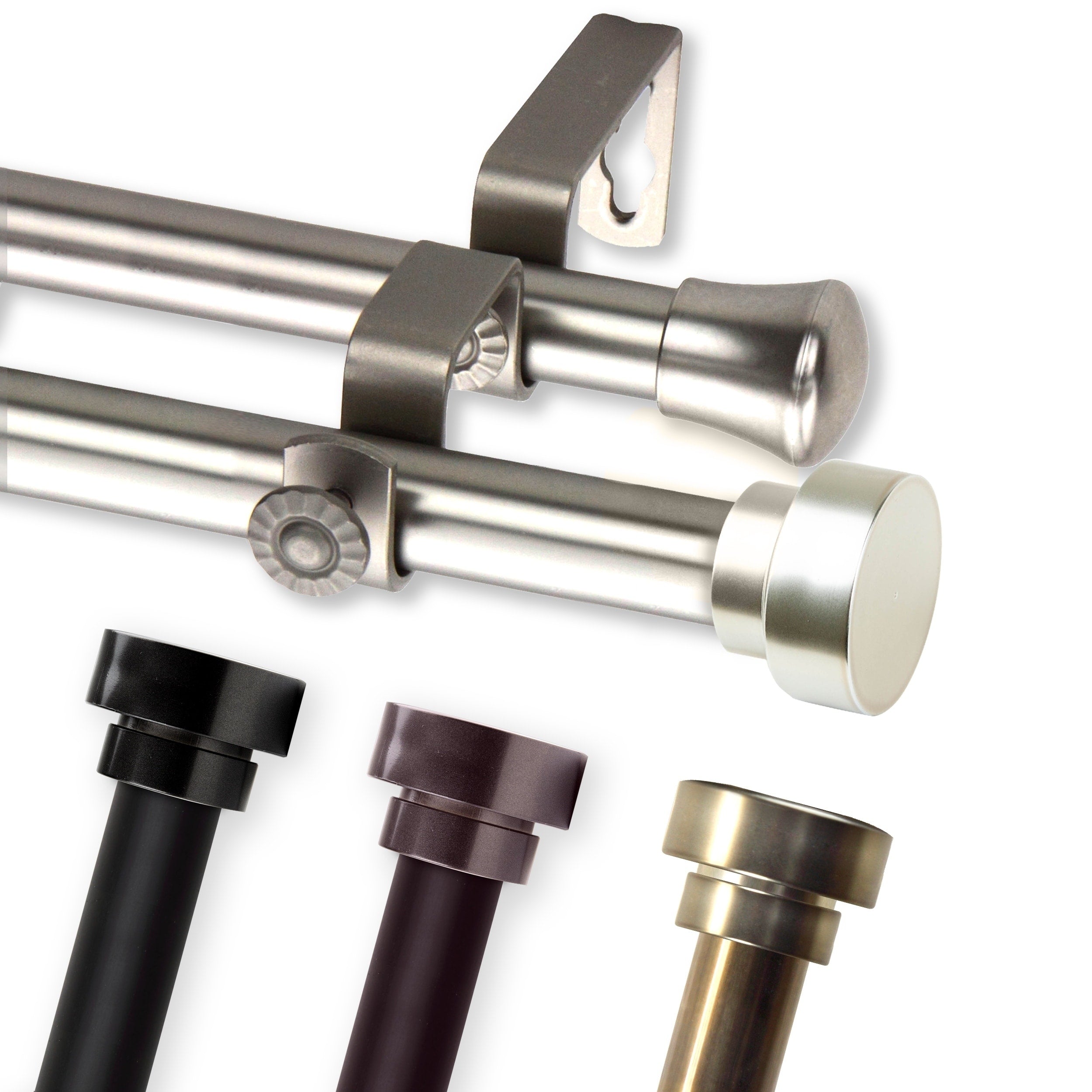 Instyledesign Bowler Adjustable Double Curtain Rod
