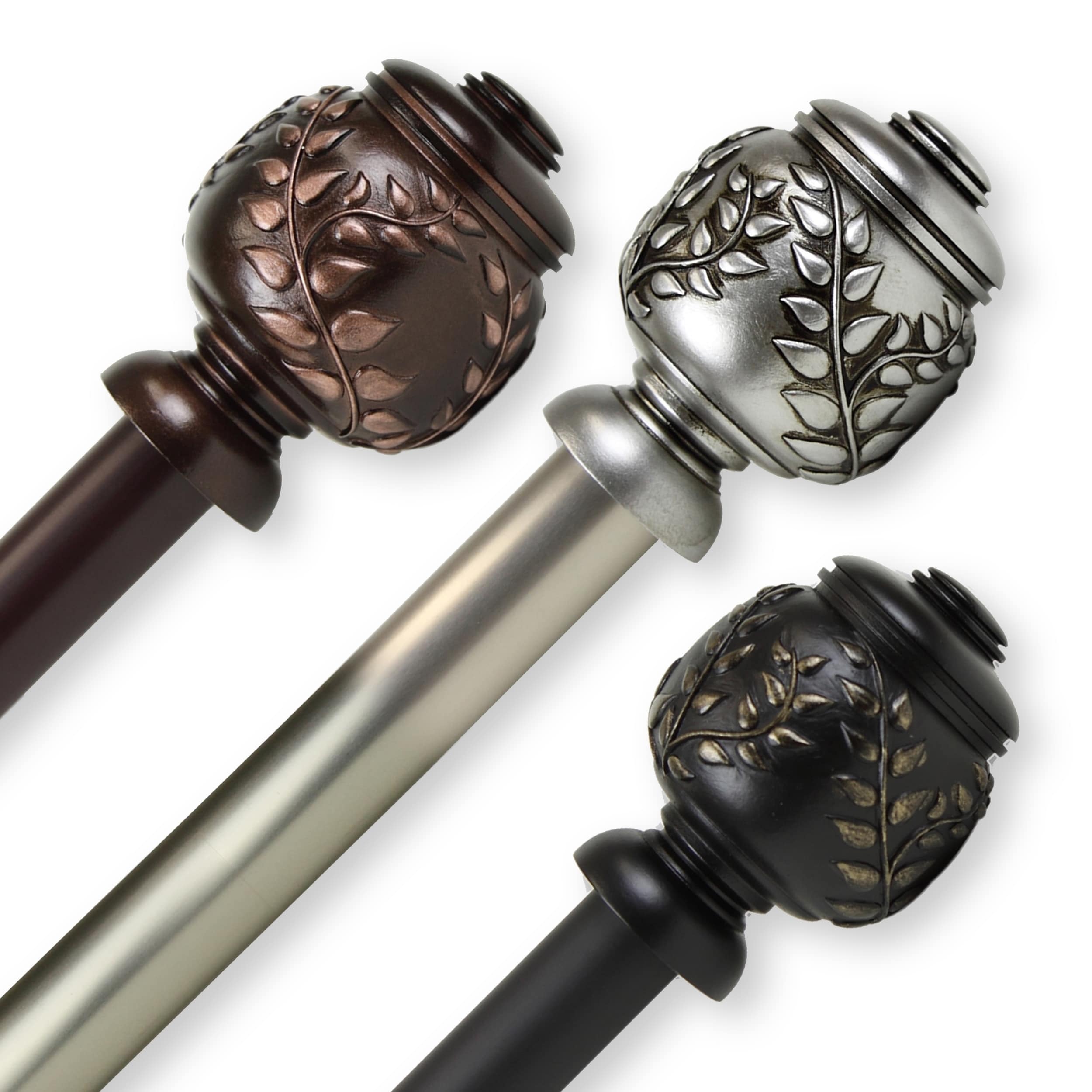 Instyledesign Cascade 1 Inch Diameter Adjustable Curtain Rod