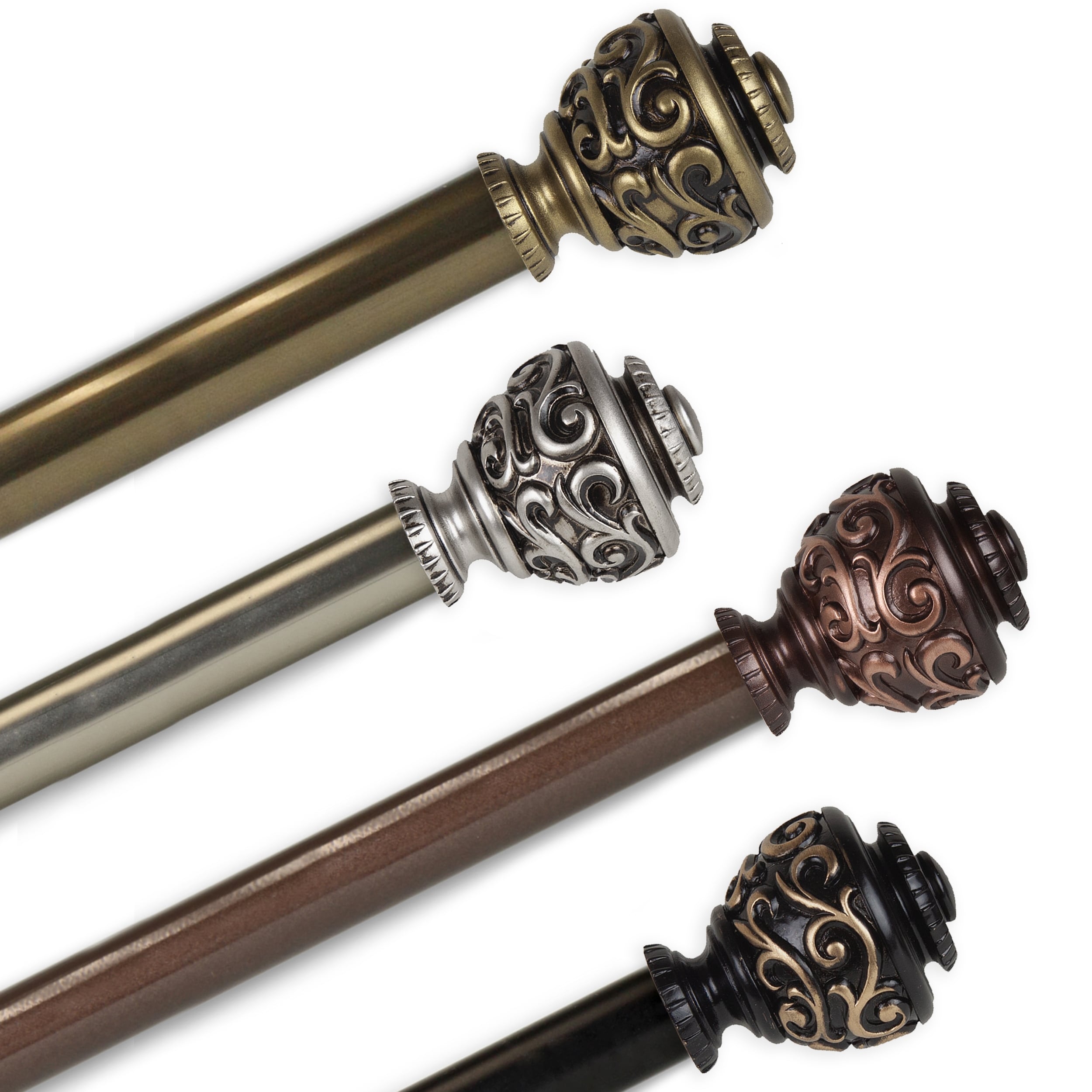 Instyledesign Charlie Adjustable Curtain Rod 13 16 Inch Dia.