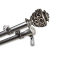 Instyledesign Charlie Adjustable Double Curtain Rod 13 16 Inch Dia.