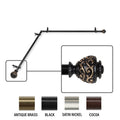 Instyledesign Charlie Corner Window Curtain Rod 13 16 Inch Dia.