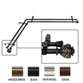 Instyledesign Charlie Corner Window Double Curtain Rod 13 16 Inch Dia.