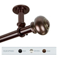 Instyledesign Coiled 1 Inch Diameter Ceiling Curtain Rod Room Divider