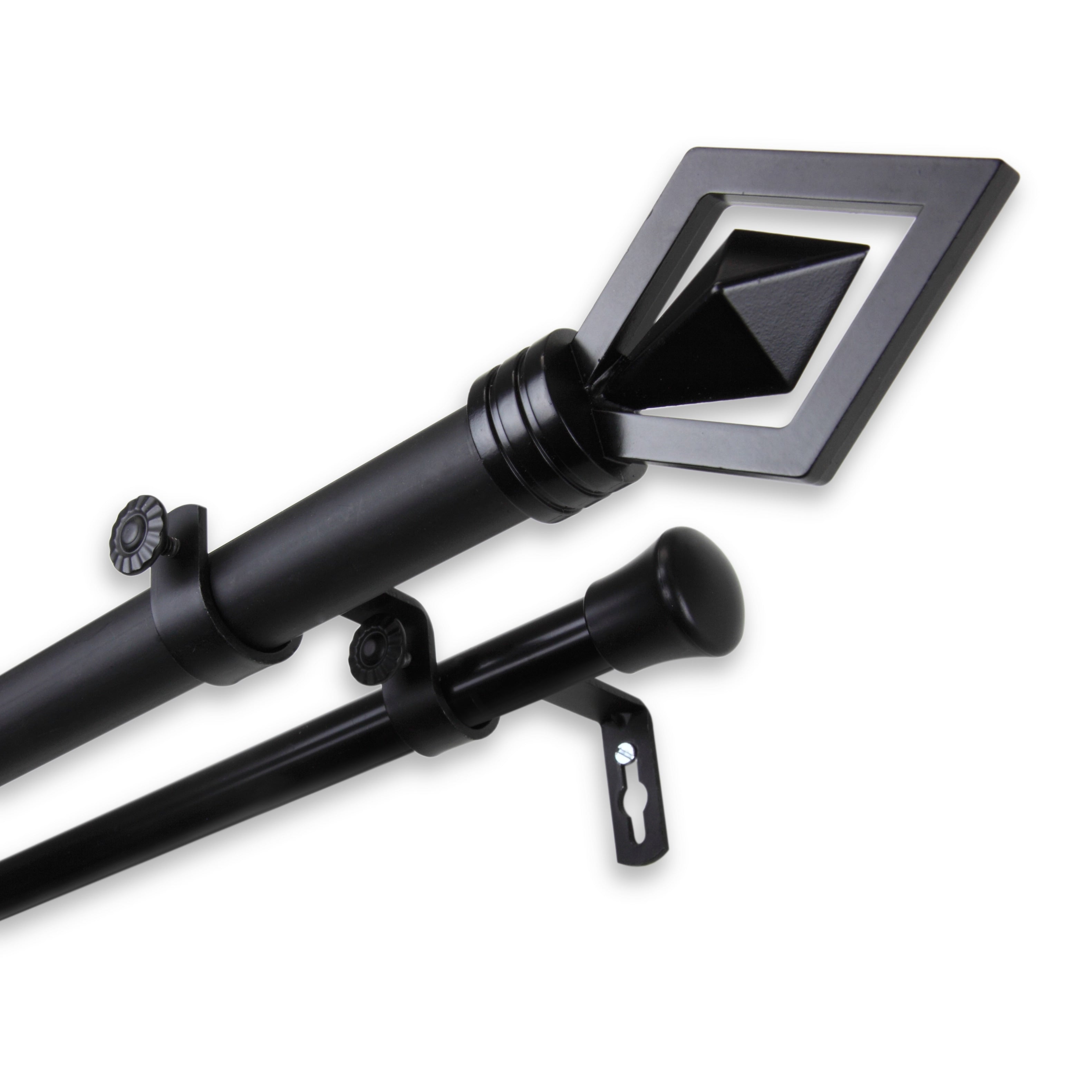 Instyledesign Crystal Adjustable Double Curtain Rod
