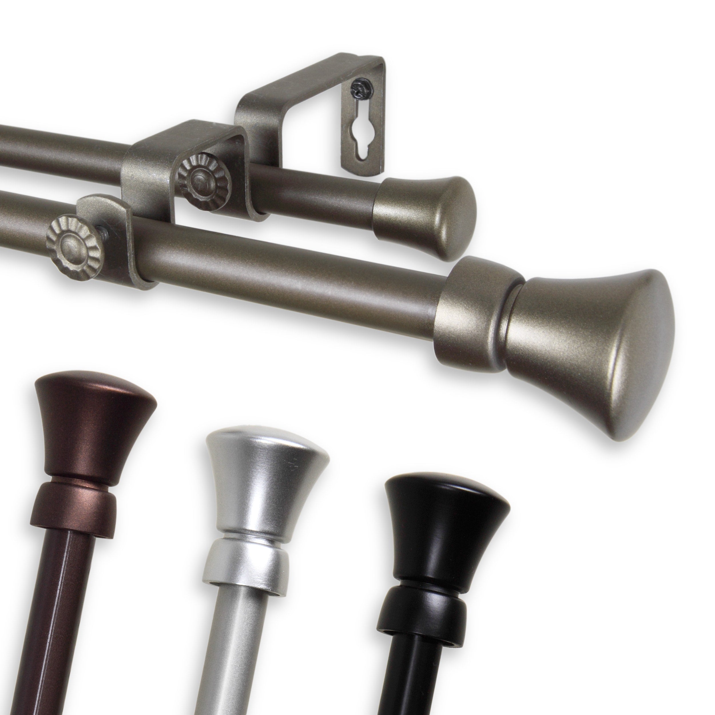 Instyledesign Demi Adjustable Double Curtain Rod