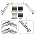 Instyledesign Desmond 13 16 Bay Window Double Curtain Rod 20 36 Inches 38 72 Inches