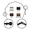 Instyledesign Desmond 6 Sided Bay Window Curtain Rod