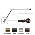 Instyledesign Desmond Corner Window Curtain Rod 13 16 Inch Dia.