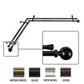 Instyledesign Desmond Corner Window Double Curtain Rod 13 16 Inch Dia.
