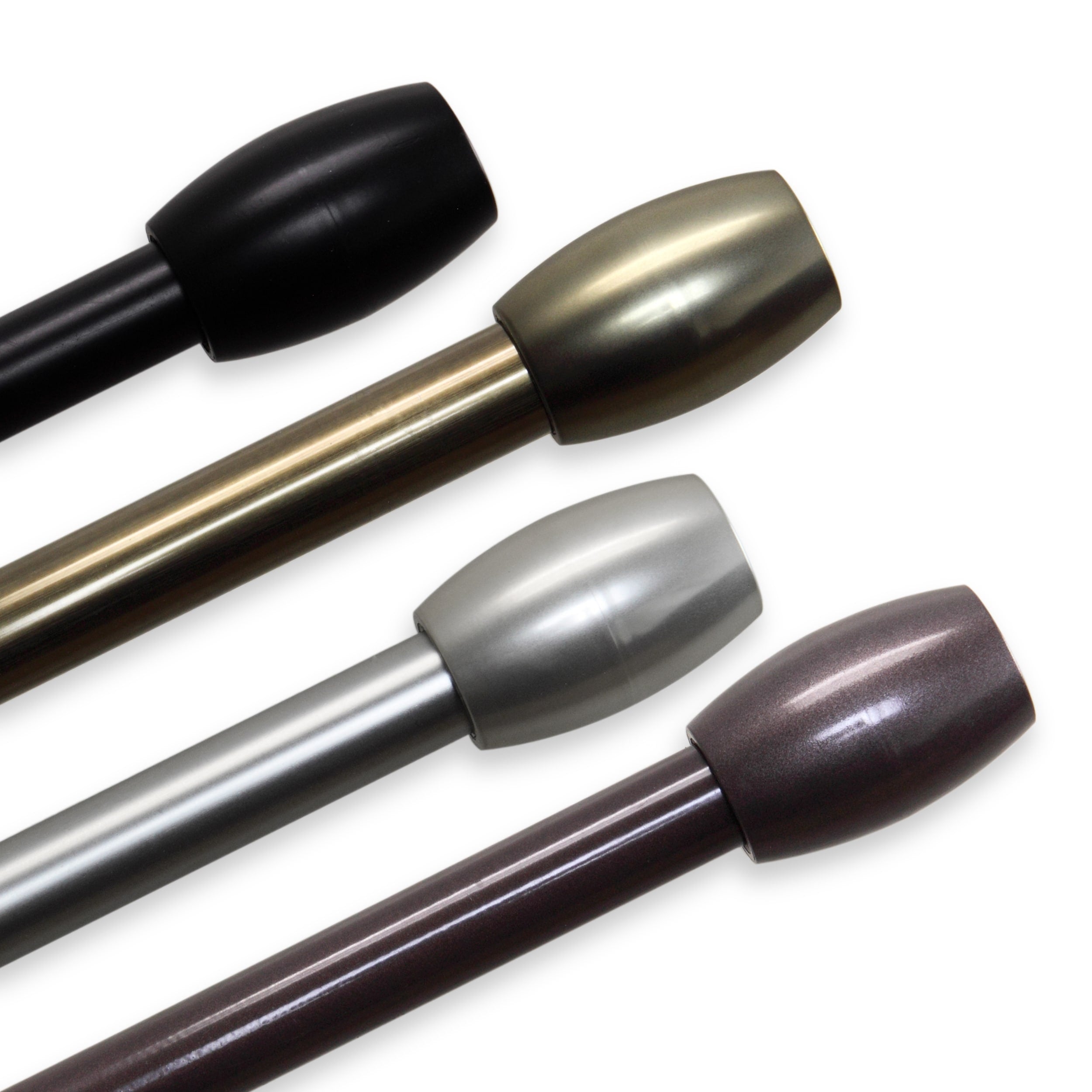 Instyledesign Diego Adjustable Black Curtain Rod