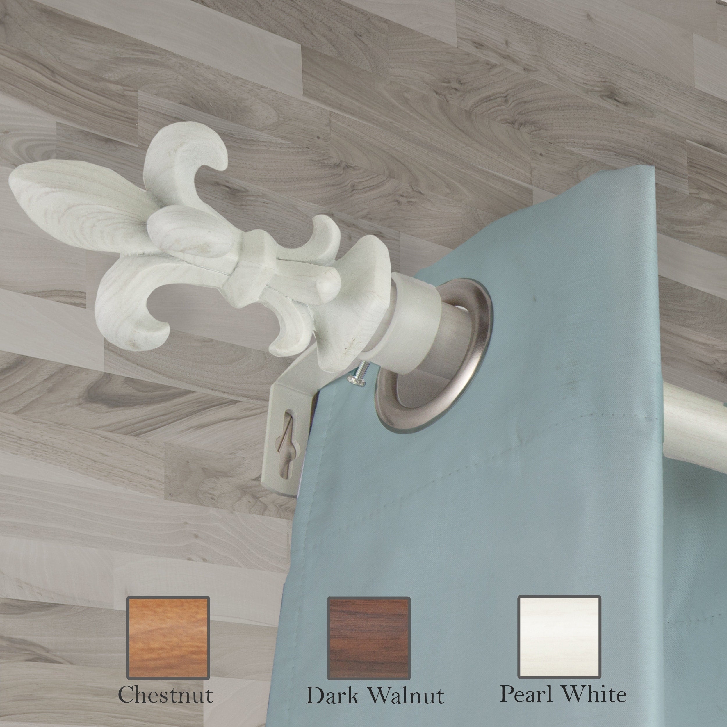 Instyledesign Easton 1 Inch Faux Wood Curtain Rod